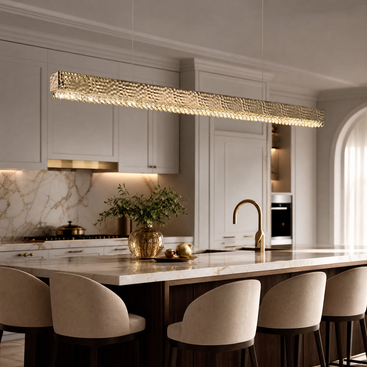 Yiosi Hudson Linear Crystal Bar Chandelier