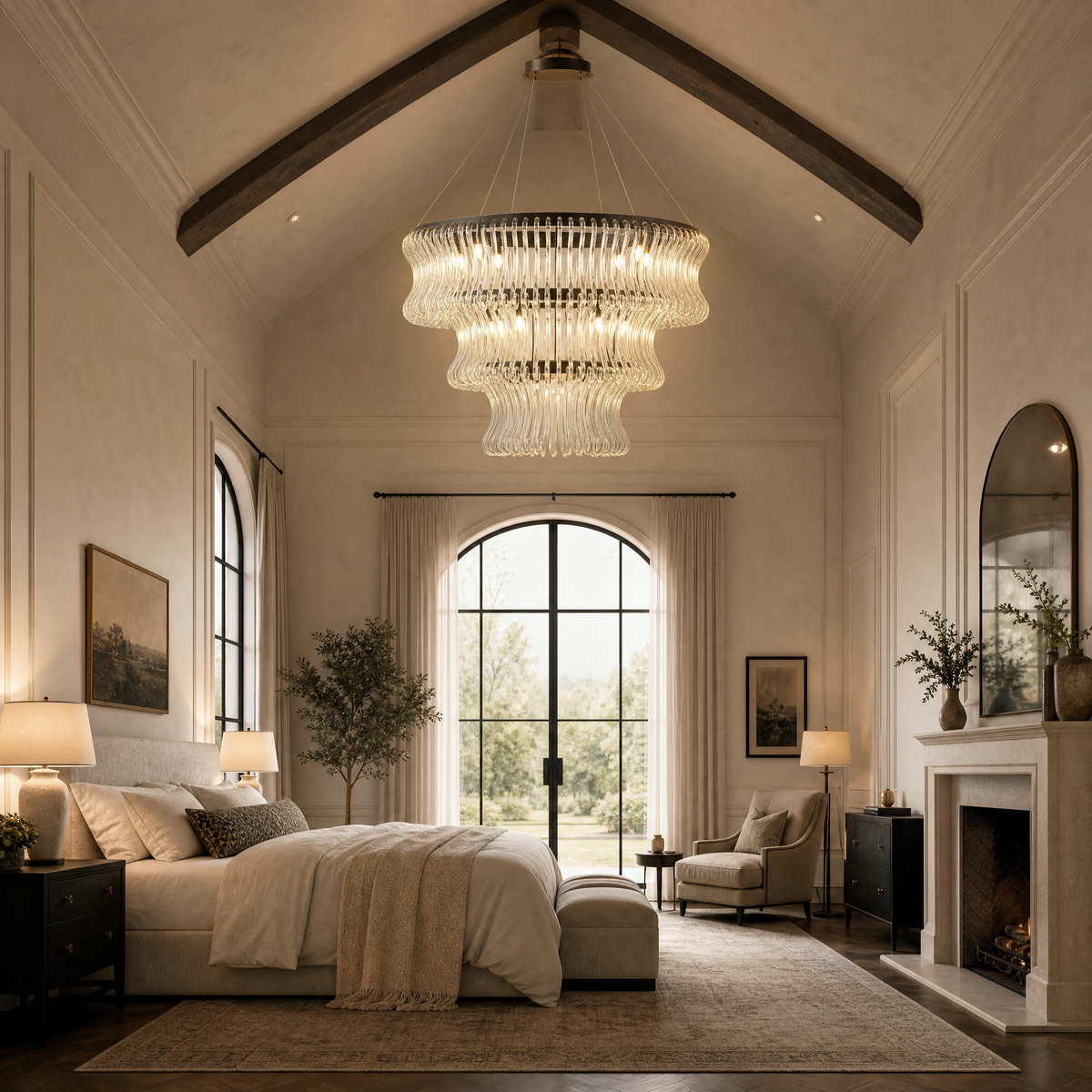 Yiosi Lennox Tiered Glass Chandelier 44.5" D