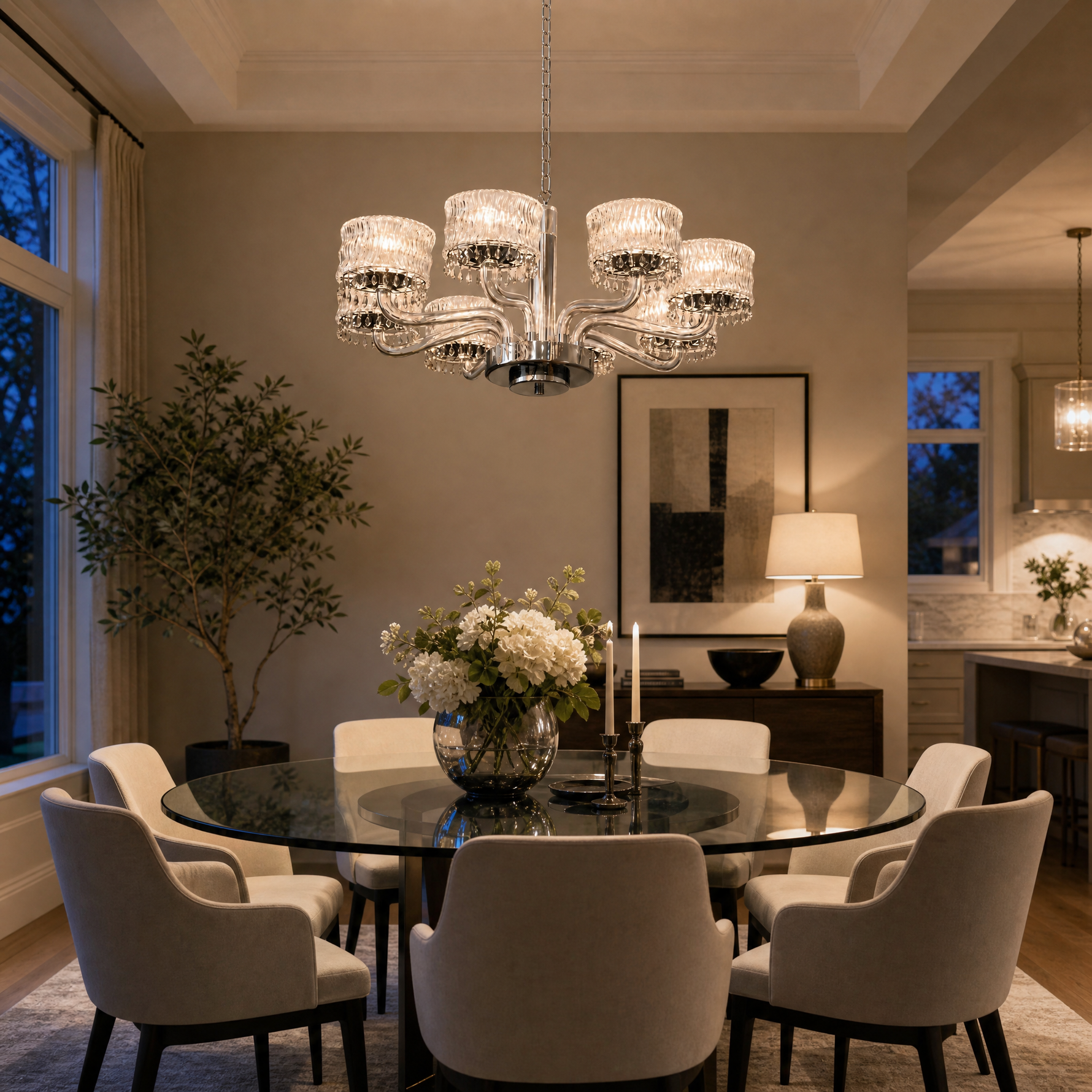 Yiosi Lumiere Crystal Chandelier 31"