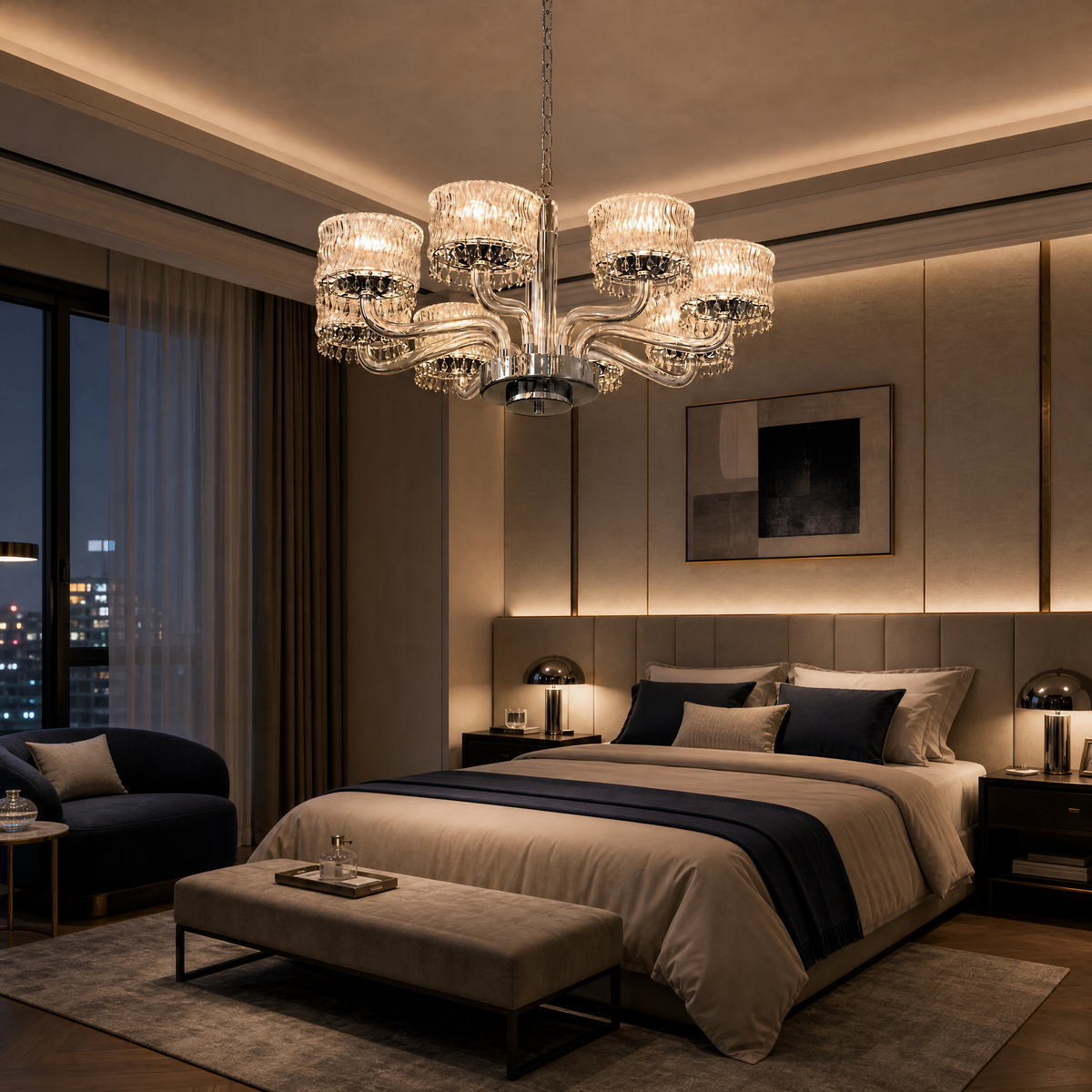 Yiosi Lumiere Crystal Chandelier 31"
