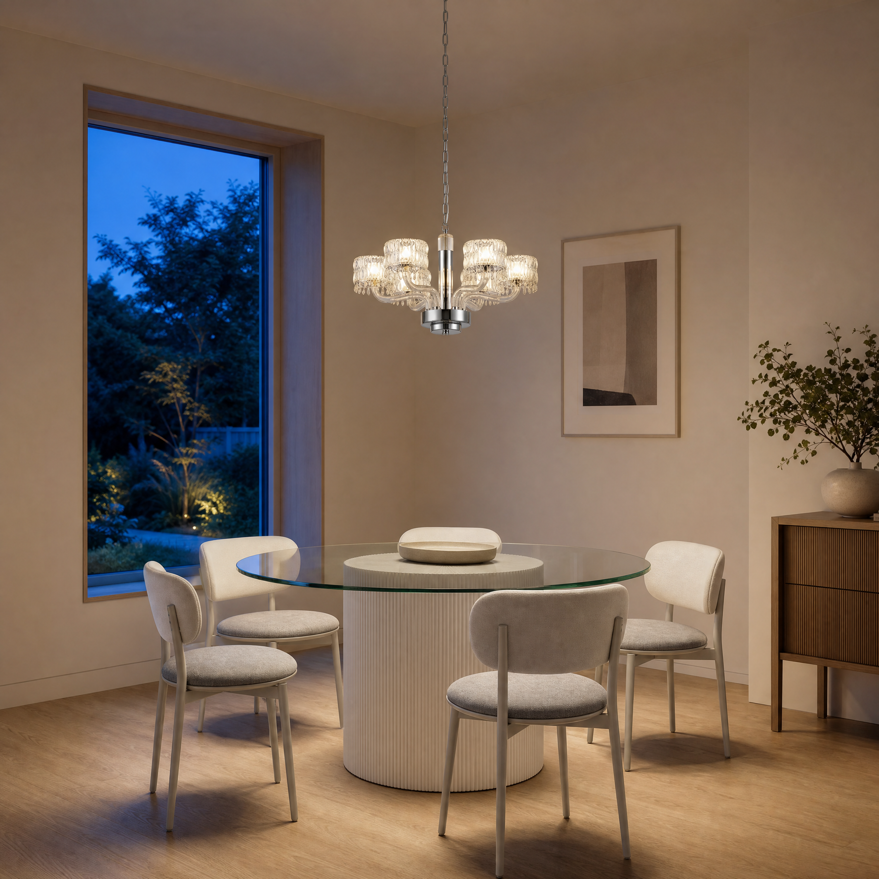 Yiosi Lumiere Crystal Pendant Light 26"