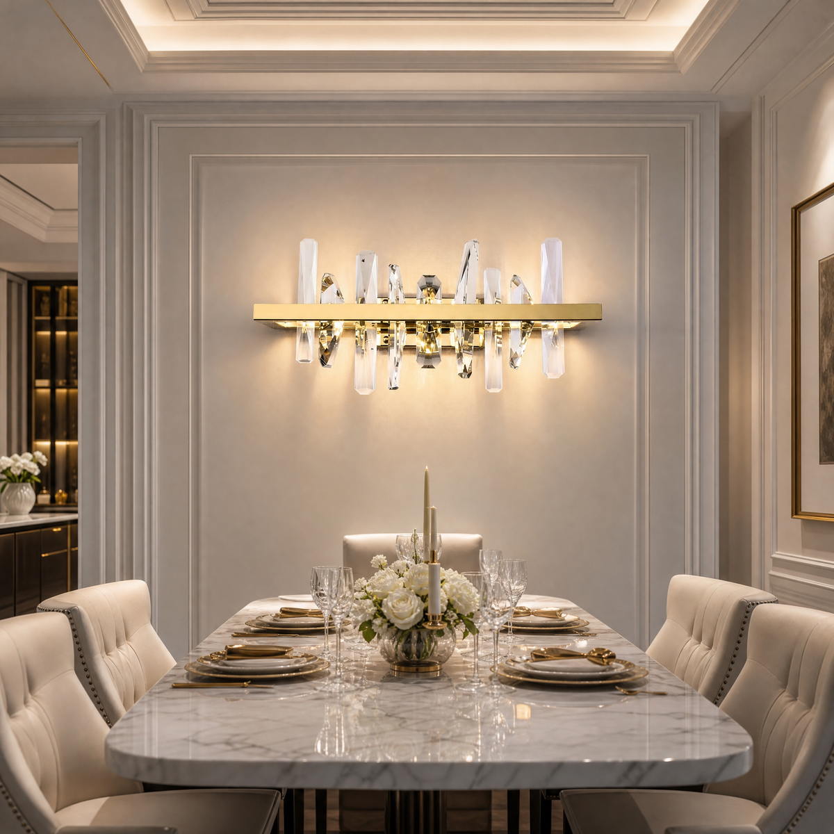 Yiosi Nora Linear Crystal Wall Sconce
