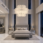 Yiosi Opulence Frosted Glass Pendant Light 24"