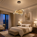 Yiosi Orbit Triple-Ring Crystal Chandelier 31.5" D