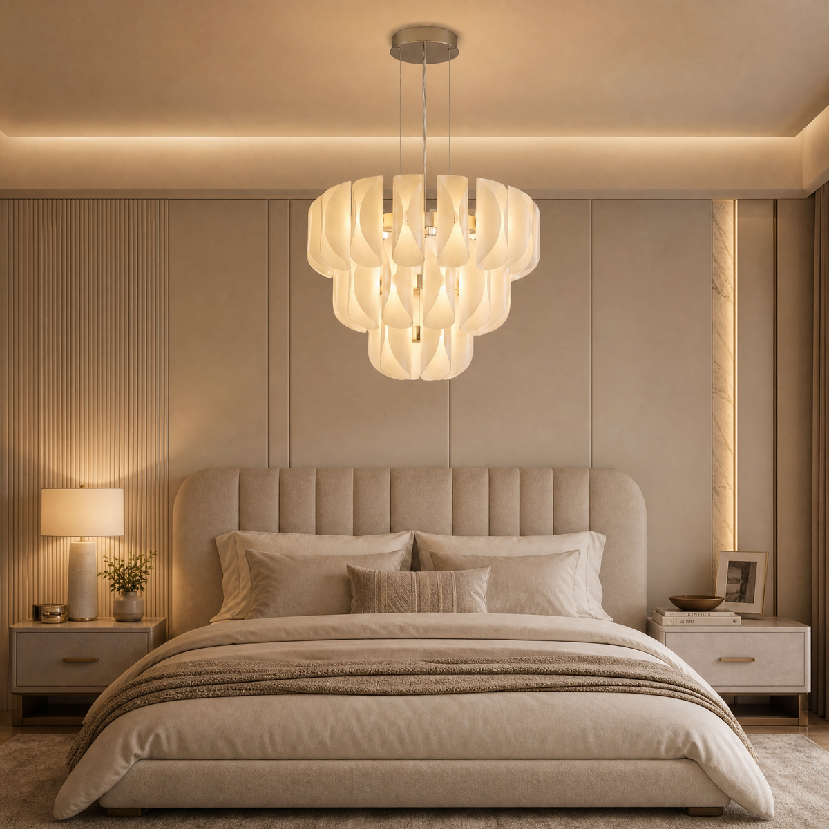 Yiosi Phantom 3-Tier Nested Glass Chandelier