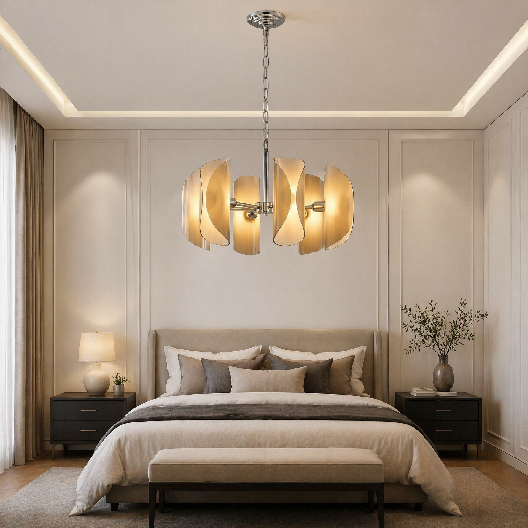 Yiosi Phantom Nested Glass Chandelier 31"