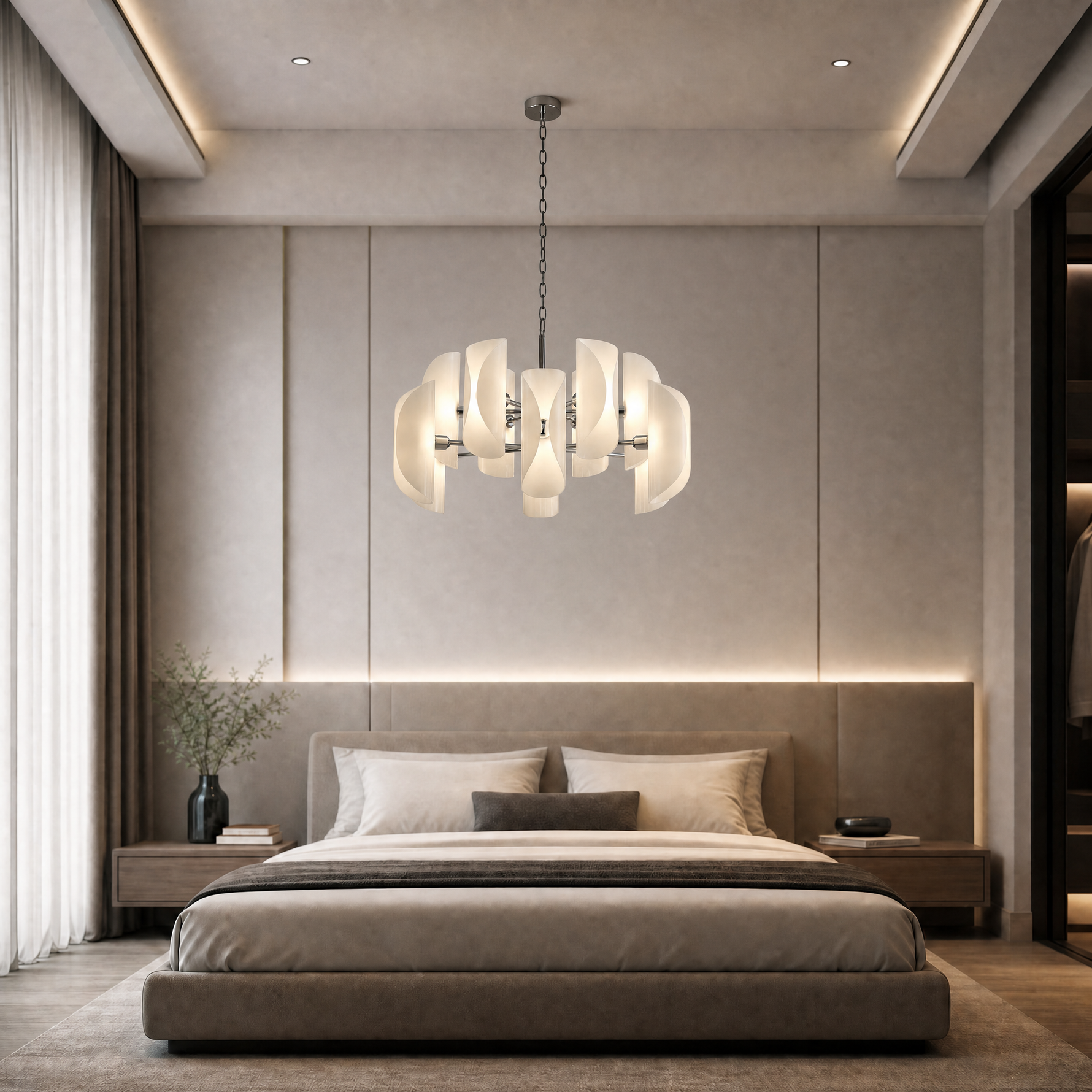 Yiosi Phantom Nested Glass Chandelier 31"