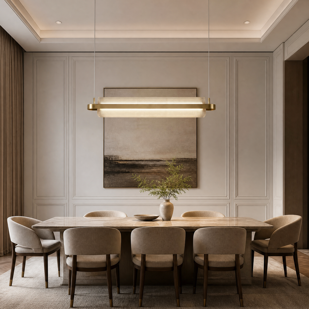 Yiosi Ribbon Linear Modern Chandelier