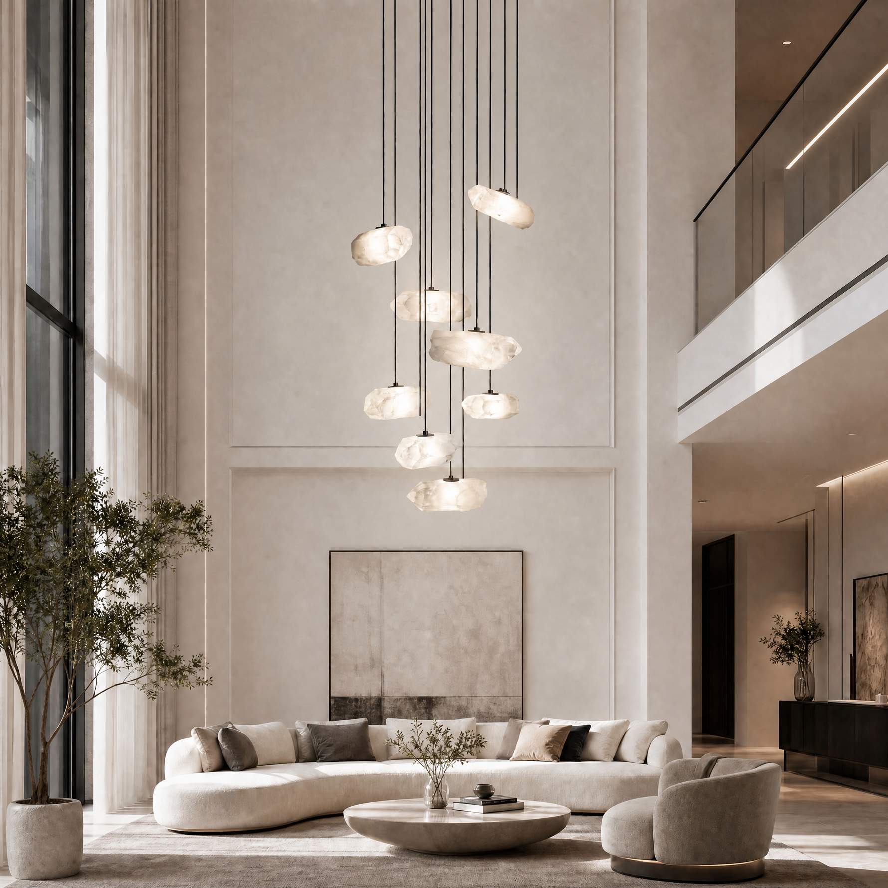 Yiosi Rock Crystal Single Pendant Light