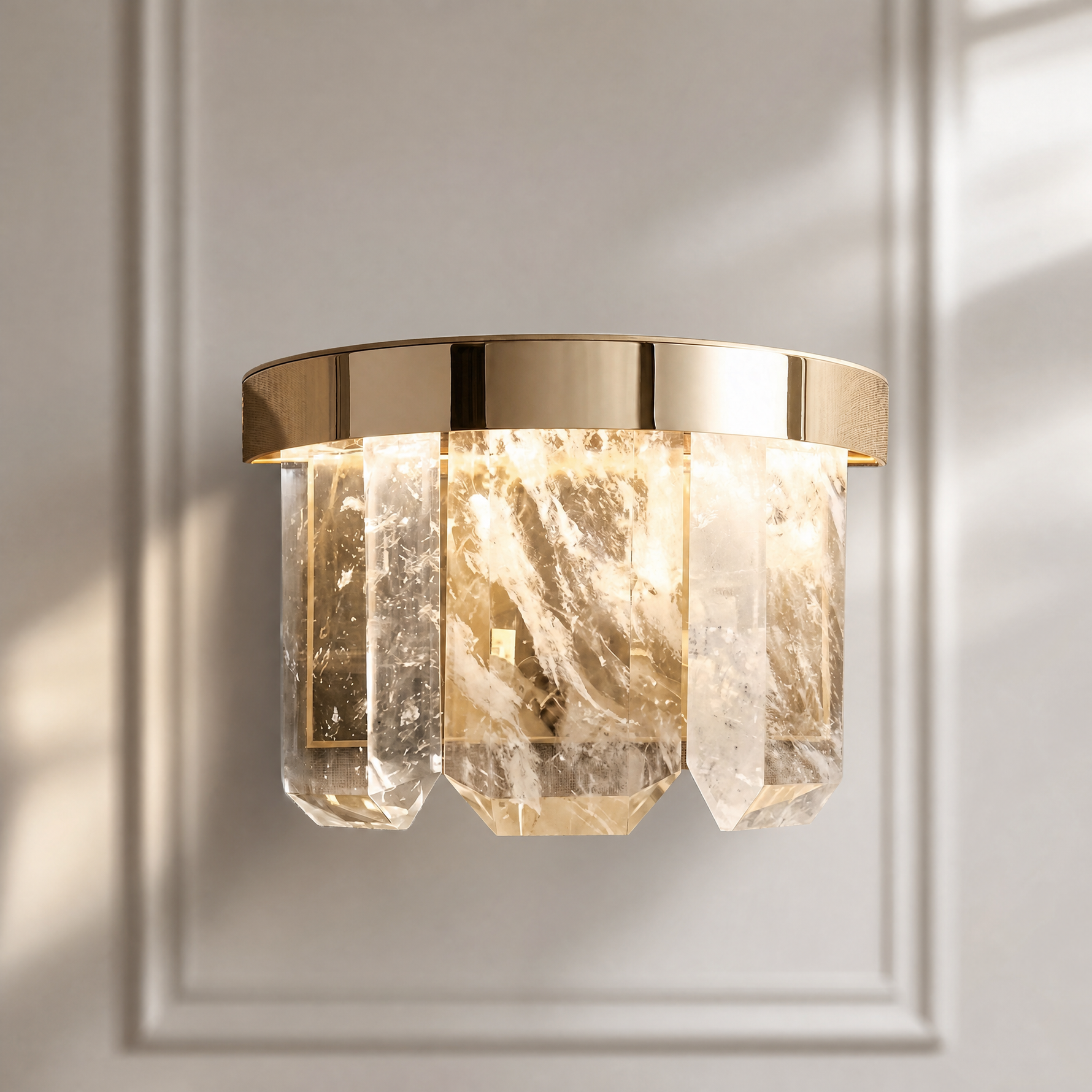 Yiosi Selene Crystal Wall Sconce 9"
