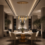 Yiosi Series Cascading Glass Chandelier 47"