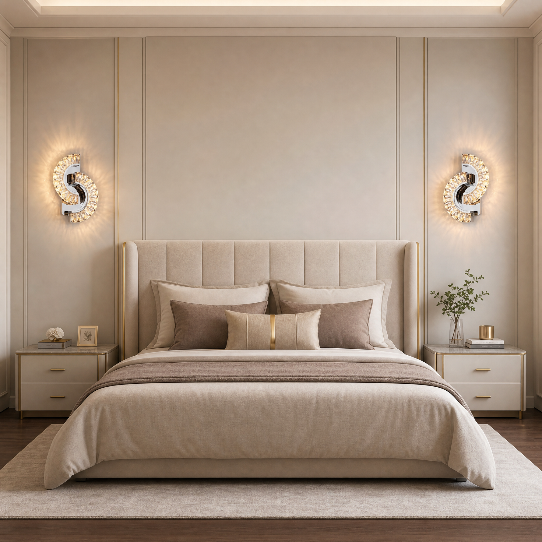 Yiosi Series Crystal Wall Sconce 10"