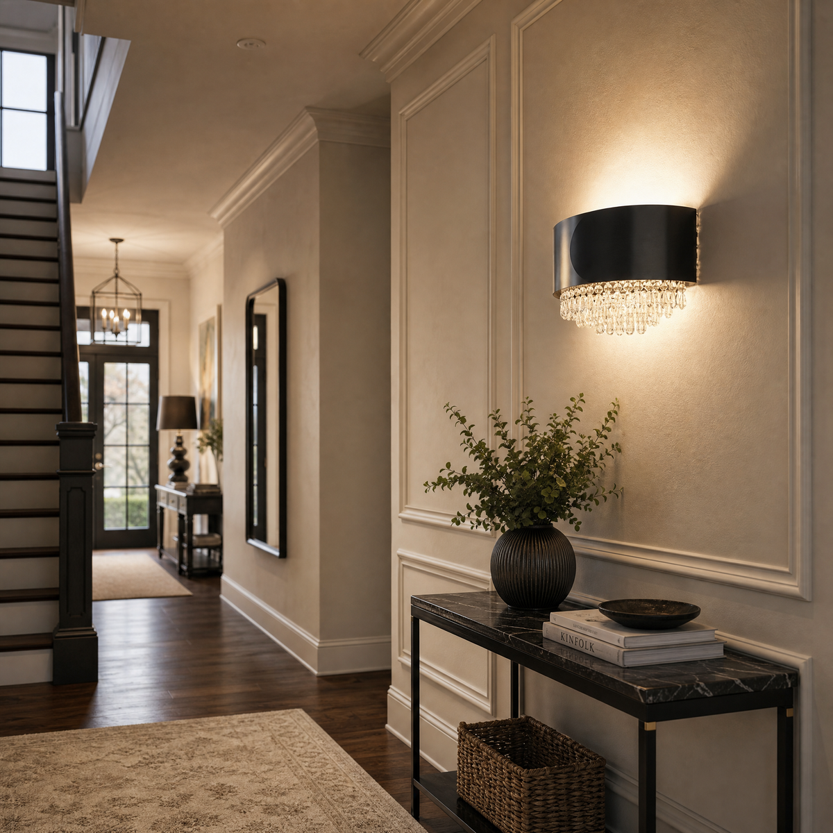 Yiosi Series Crystal Wall Sconce 14"