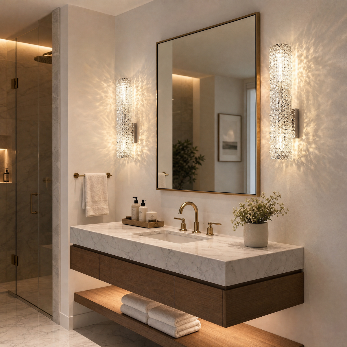 Yiosi Series Crystal Wall Sconce 5"