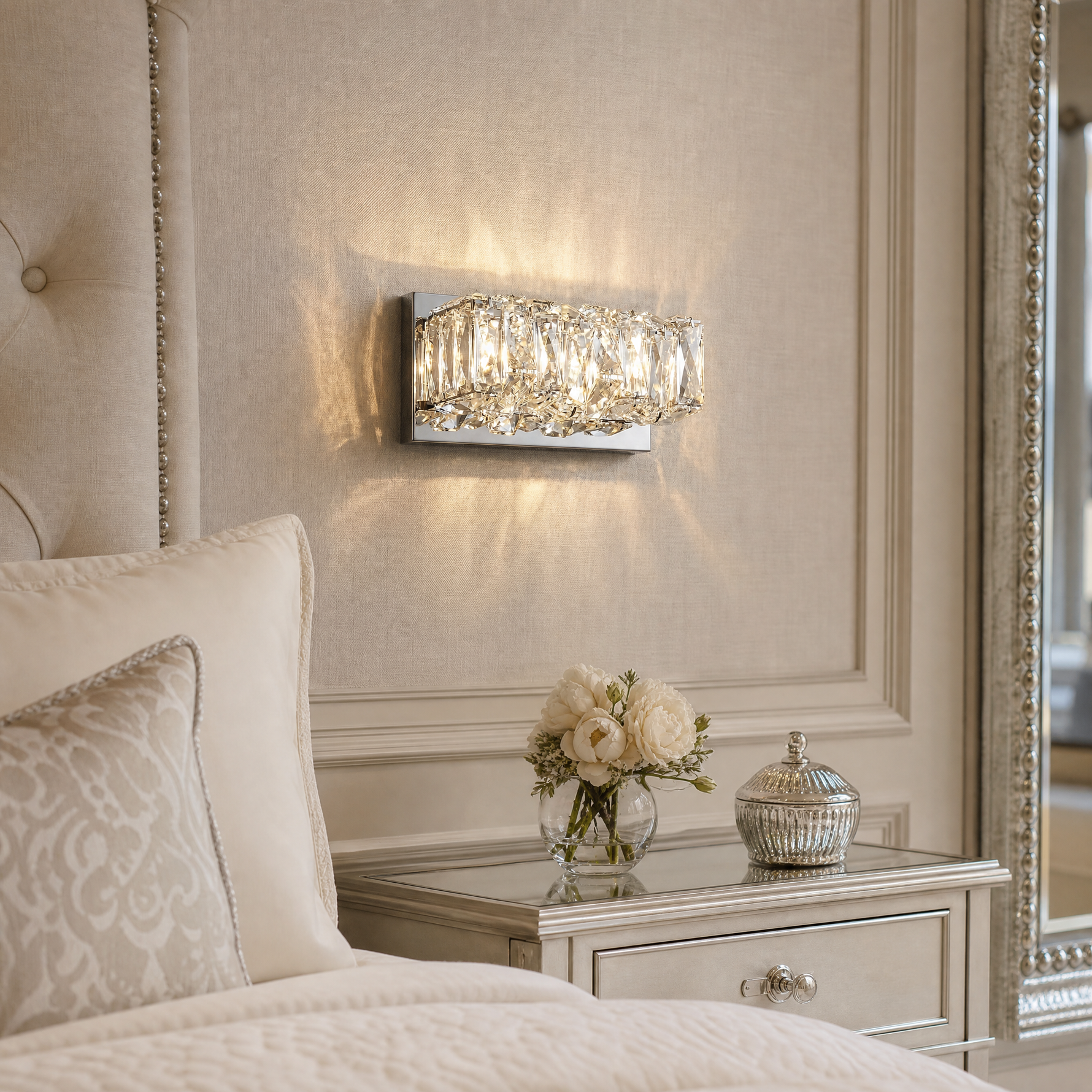 Yiosi Series Crystal Wall Sconce Style D