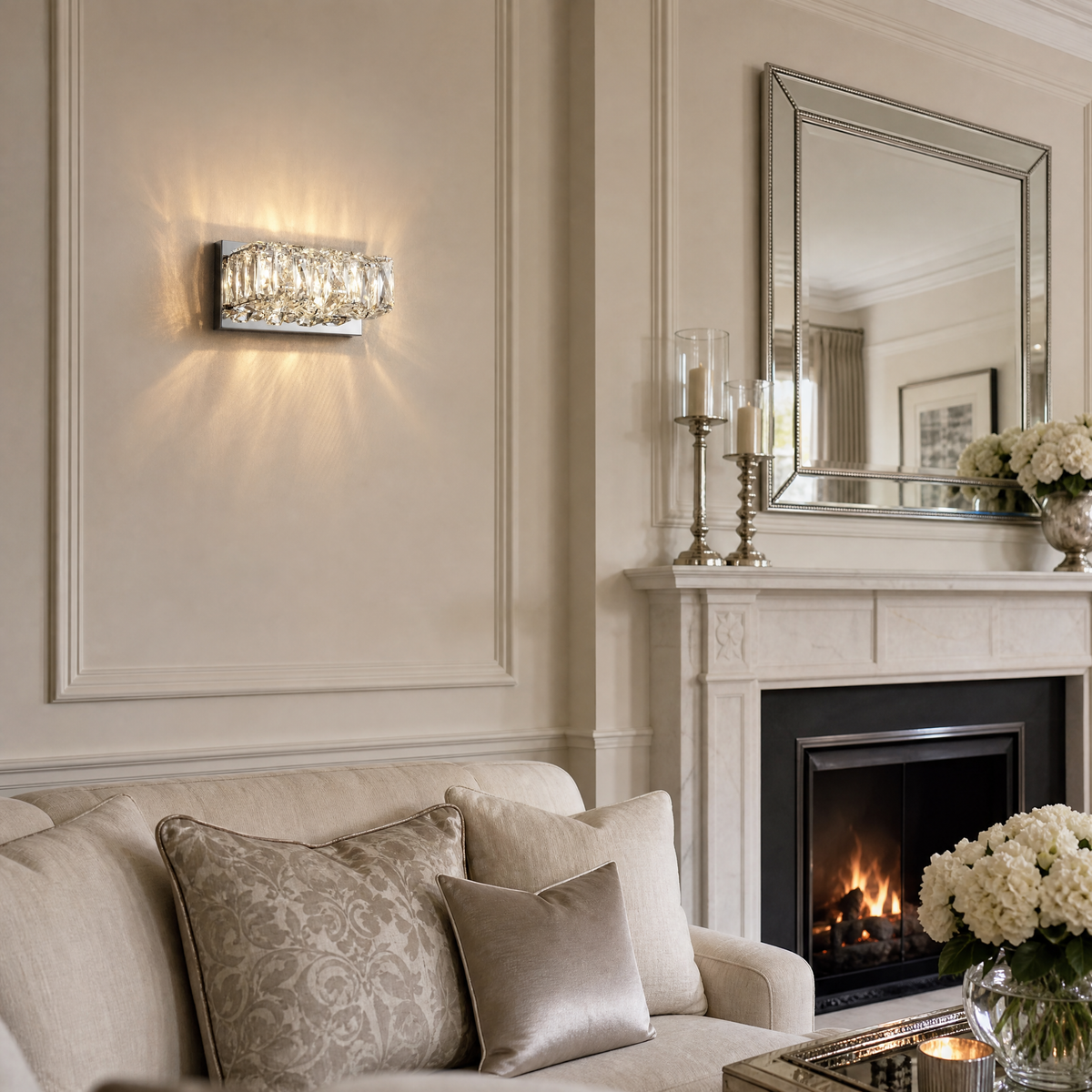 Yiosi Series Crystal Wall Sconce Style D