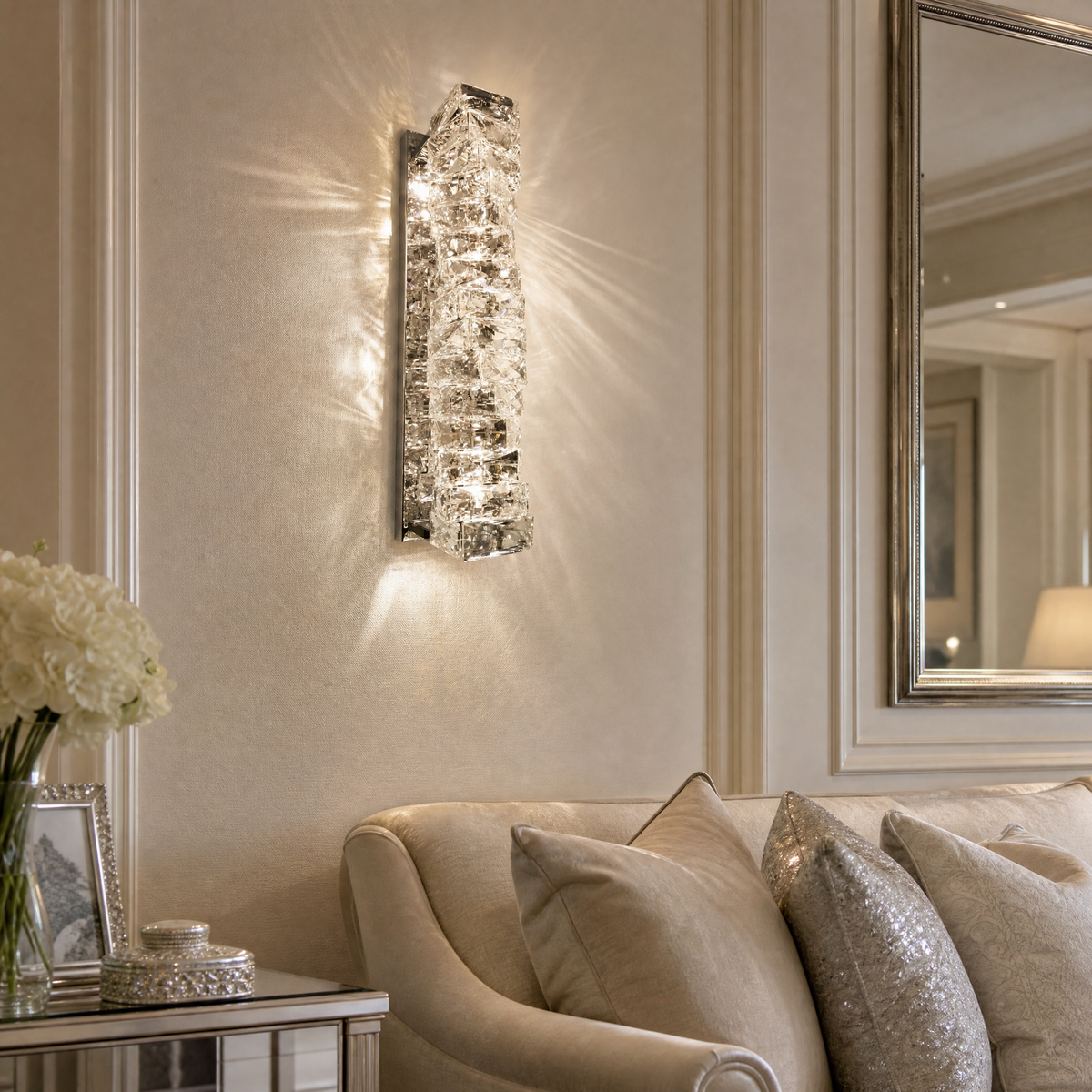 Yiosi Series Crystal Wall Sconce Style D