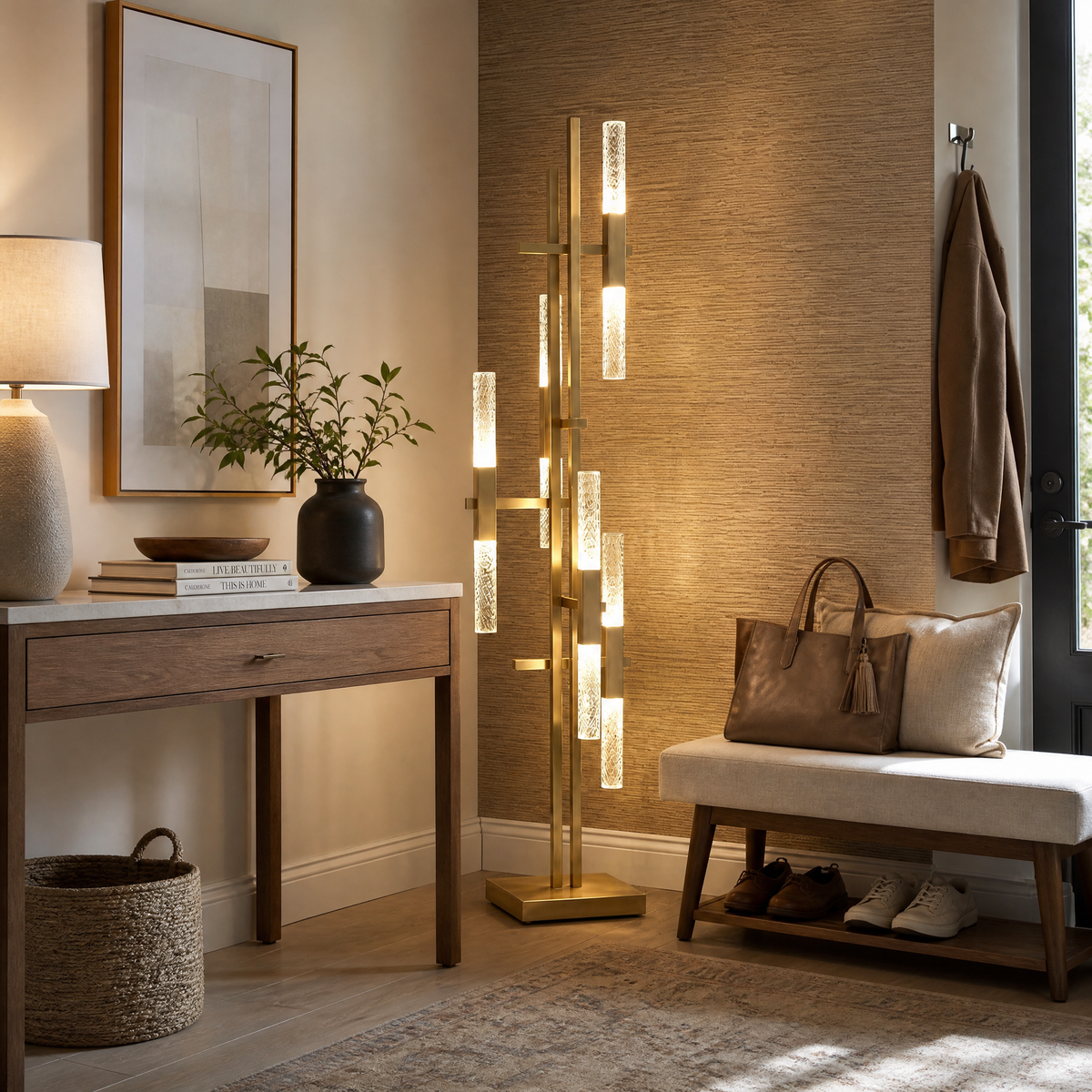Yiosi Series Glass Floor Lamp 13"