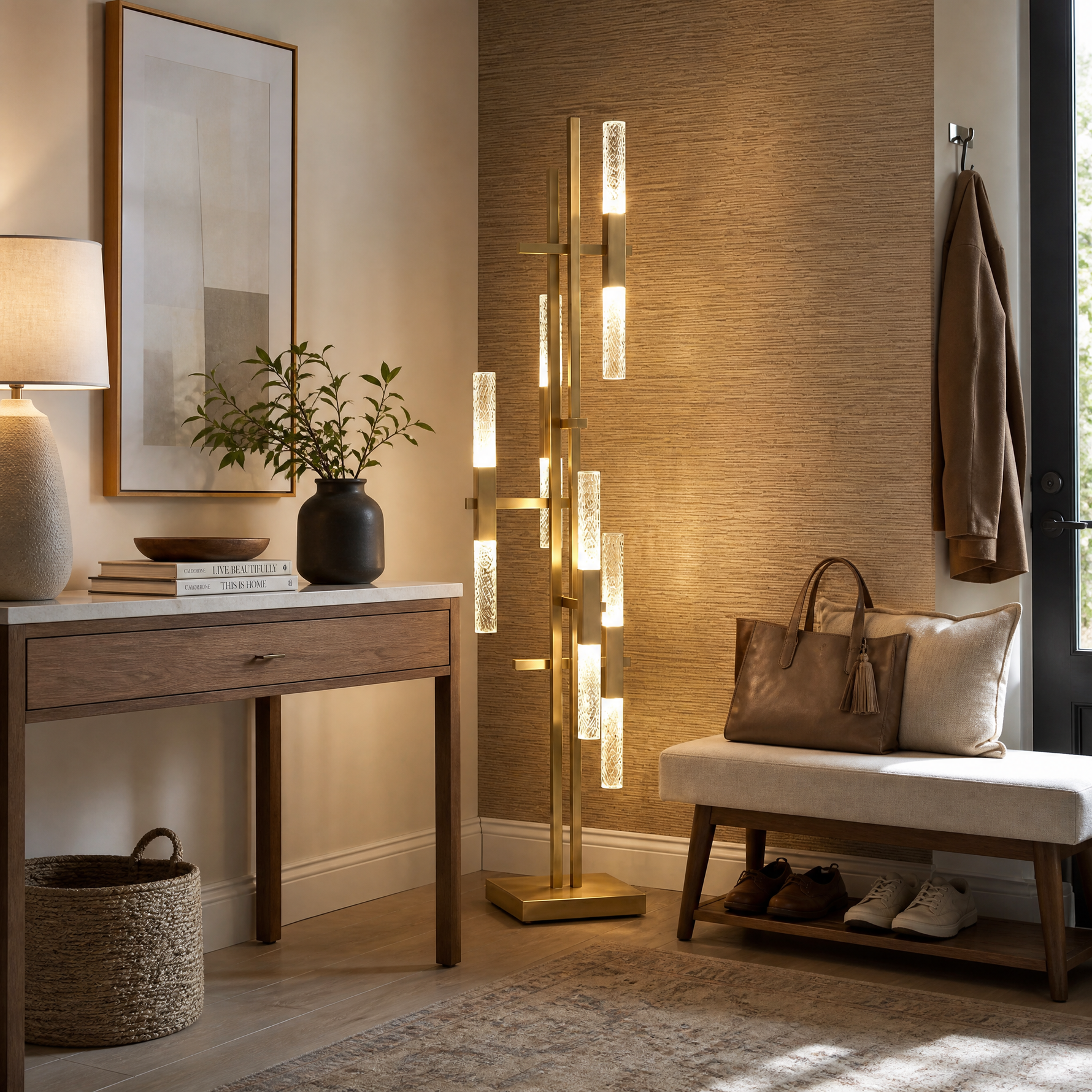 Yiosi Series Glass Floor Lamp 13"