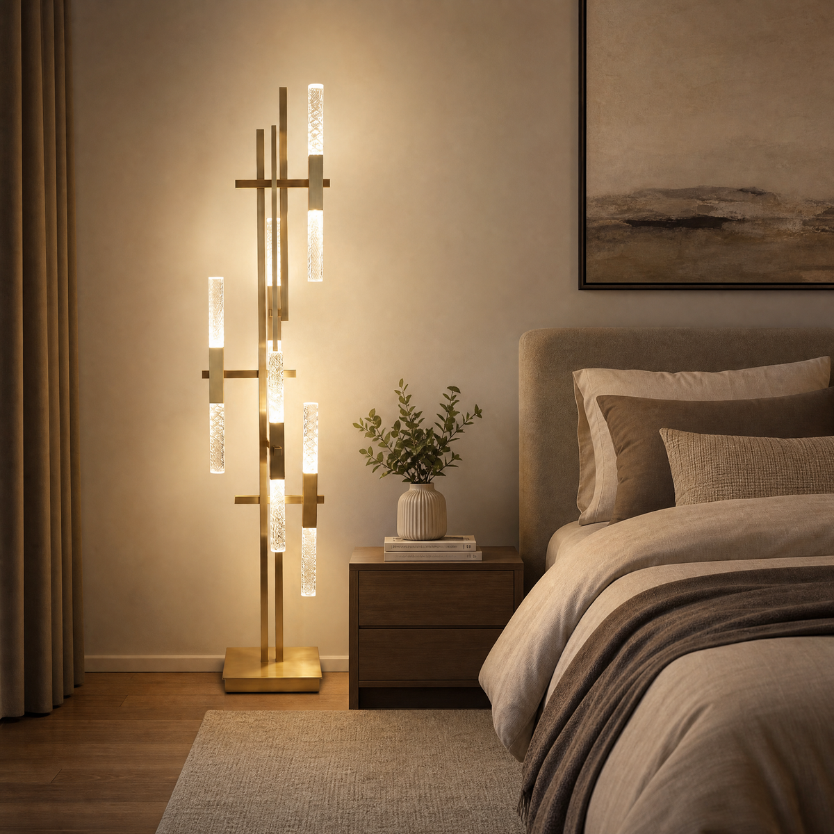 Yiosi Series Glass Floor Lamp 13"