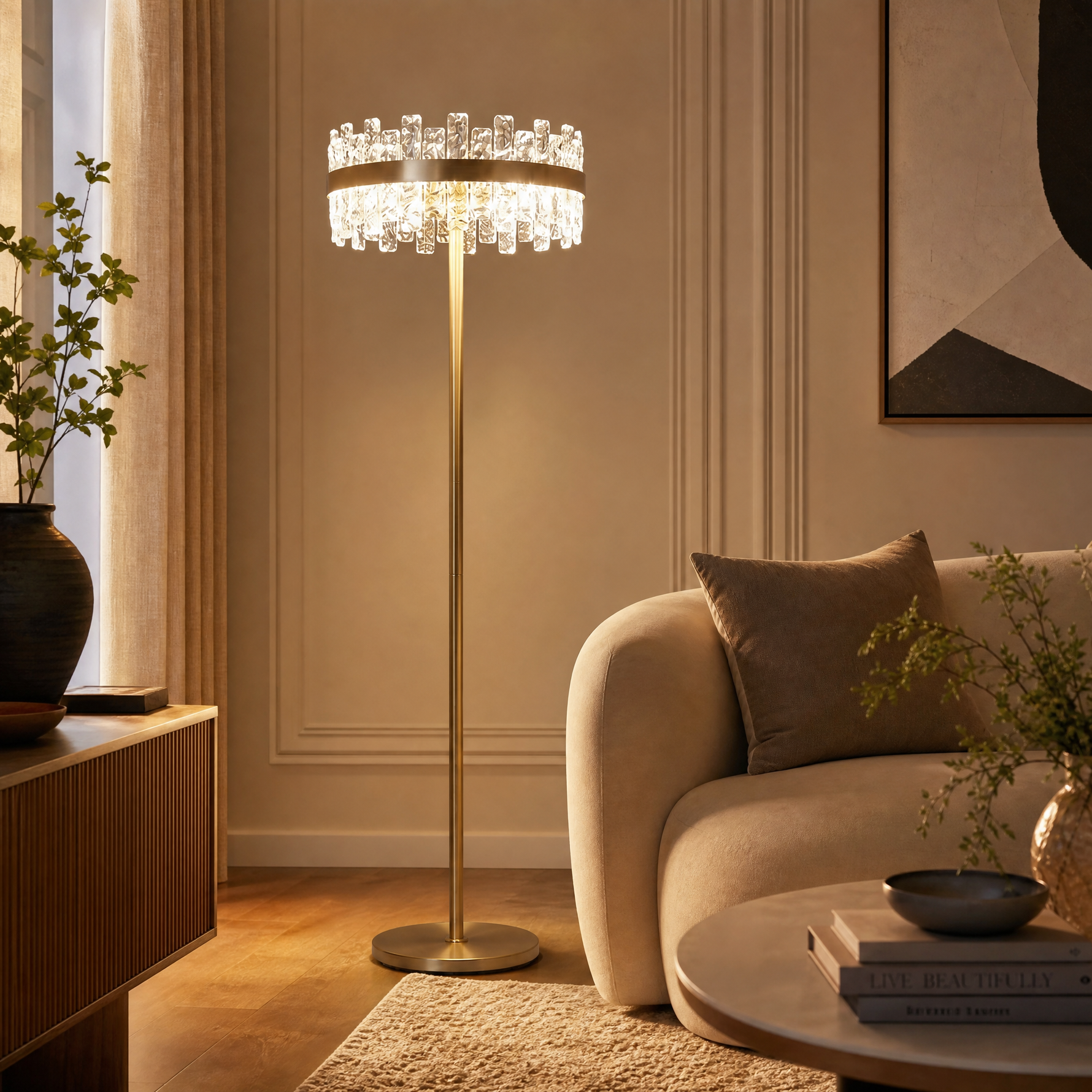 Yiosi Series Glass Floor Lamp Style A