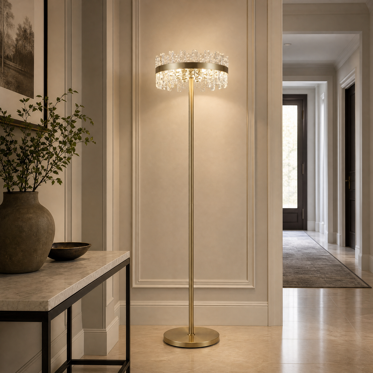 Yiosi Series Glass Floor Lamp Style A