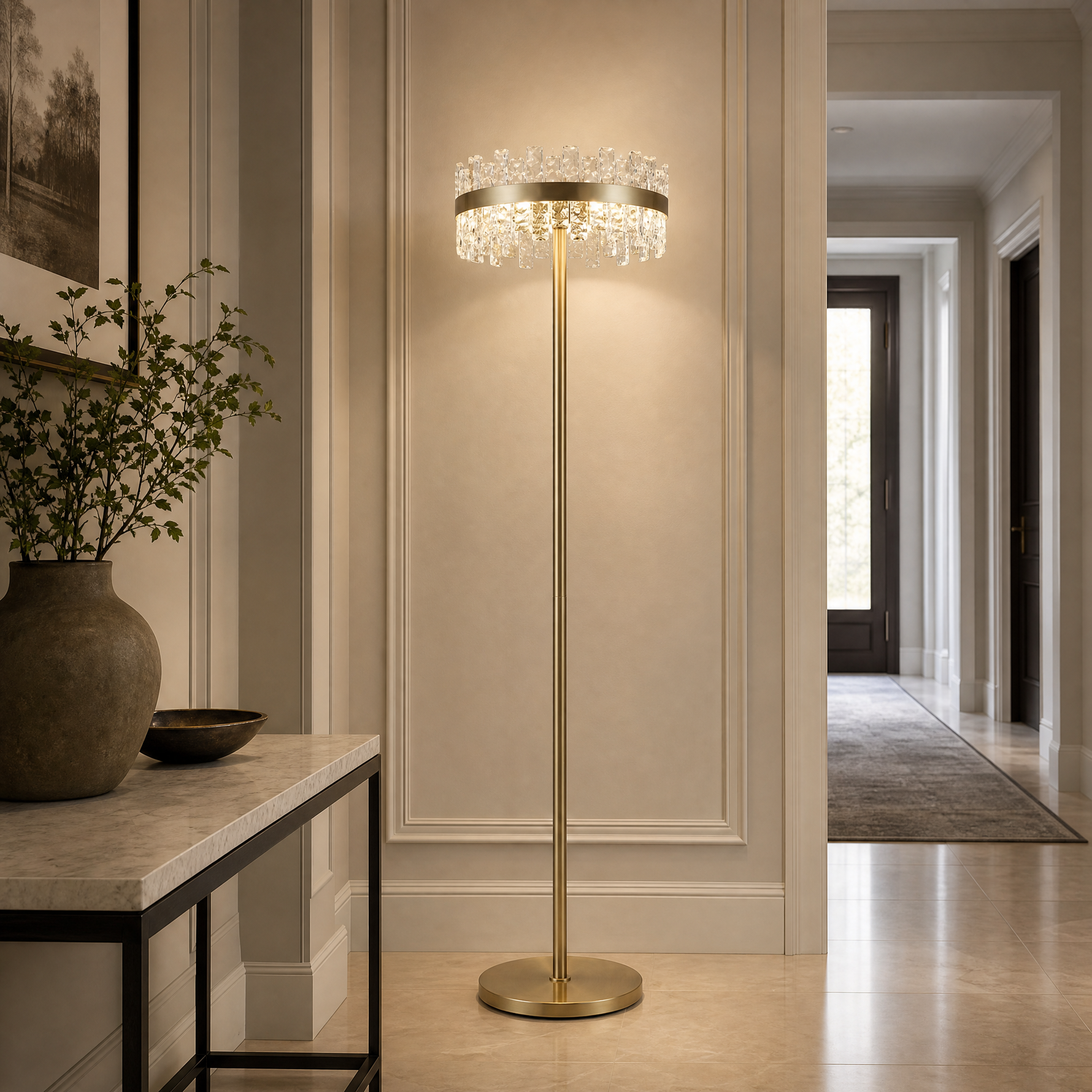 Yiosi Series Glass Floor Lamp Style A