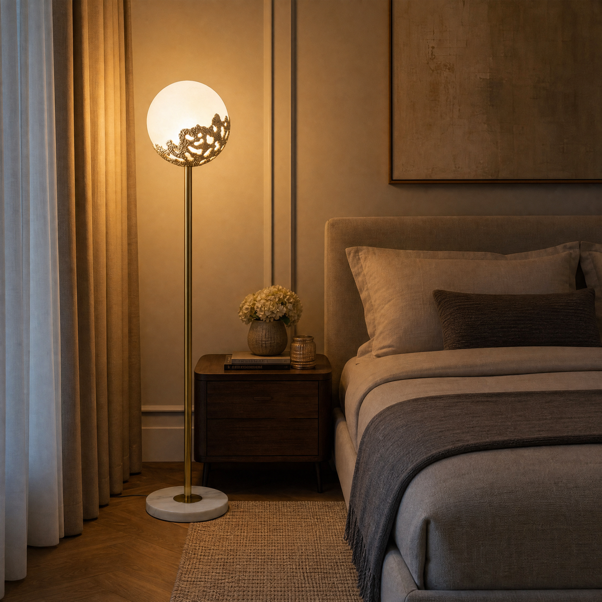 Yiosi Series Glass Floor Lamp Style C