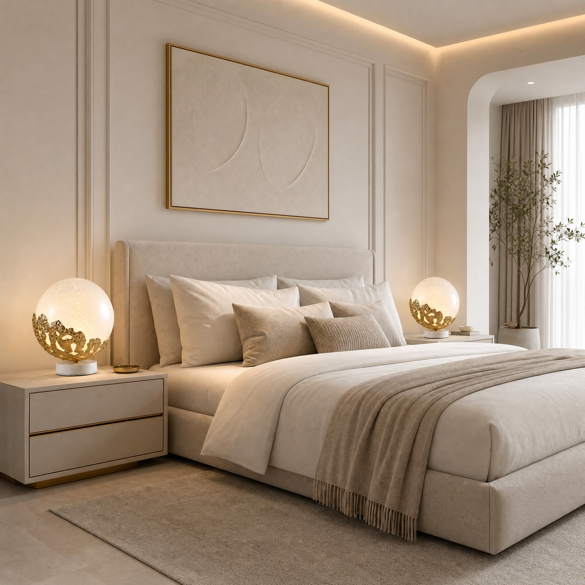Yiosi Series Glass Table Lamp Style F