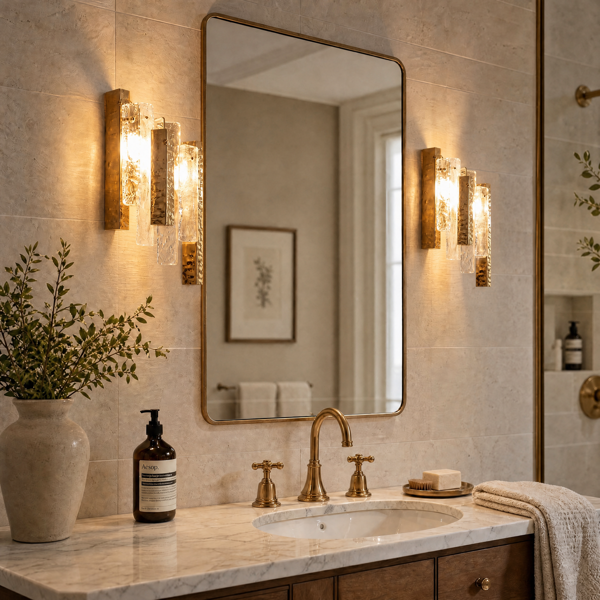 Yiosi Series Glass Wall Sconce 11"