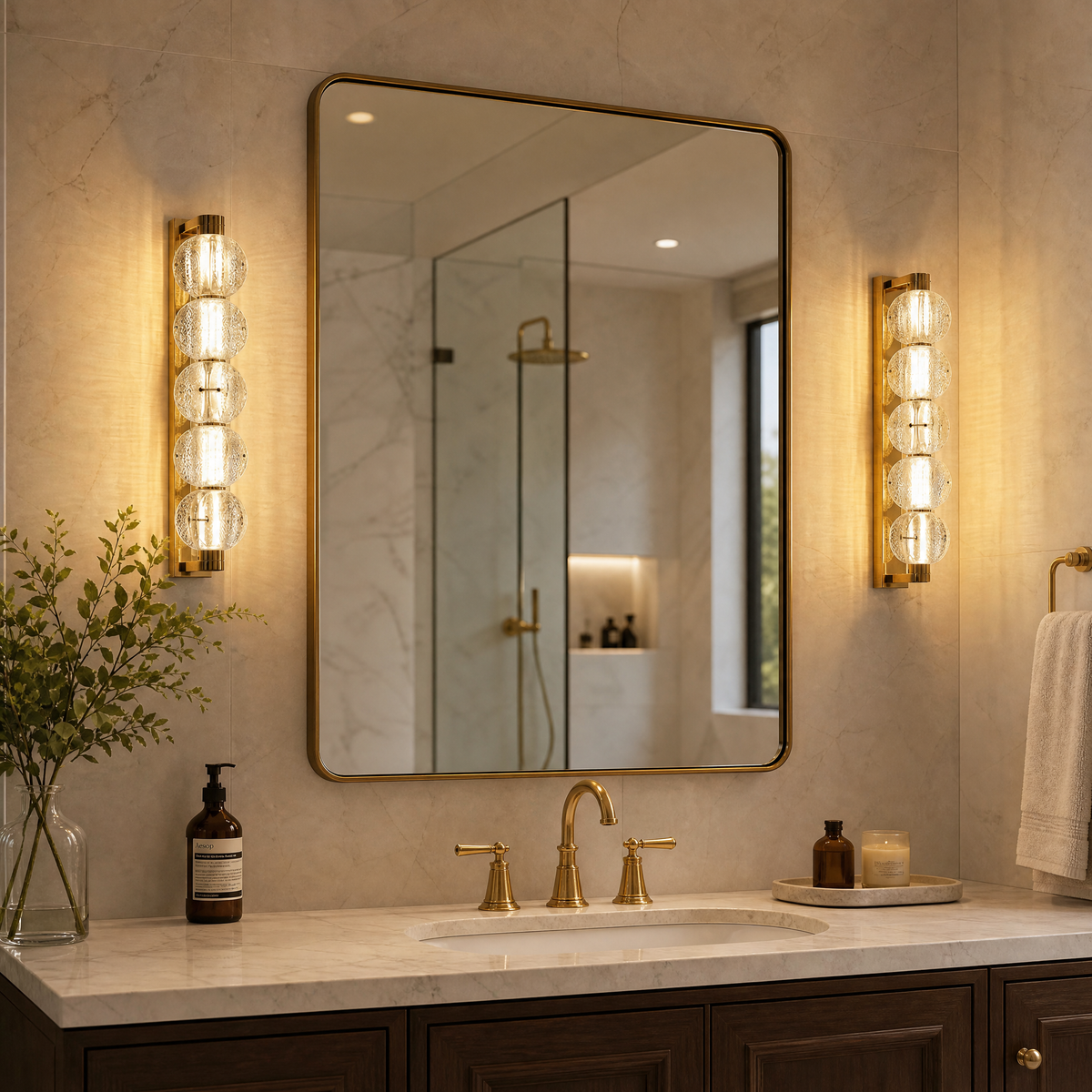 Yiosi Series Glass Wall Sconce Style F