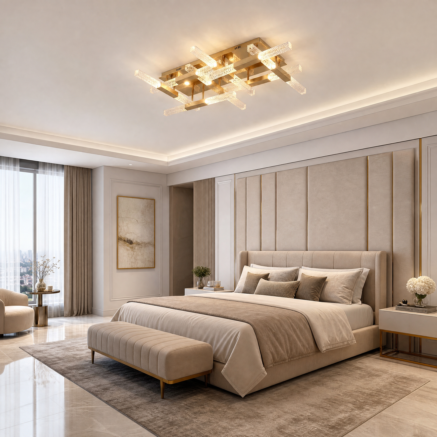 Yiosi Series Linear Glass Celling lamp
