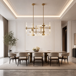 Yiosi Series Linear Glass Chandelier 39" Style A