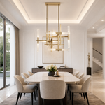 Yiosi Series Linear Glass Chandelier 39" Style A