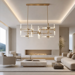 Yiosi Series Linear Glass Chandelier 39" Style A