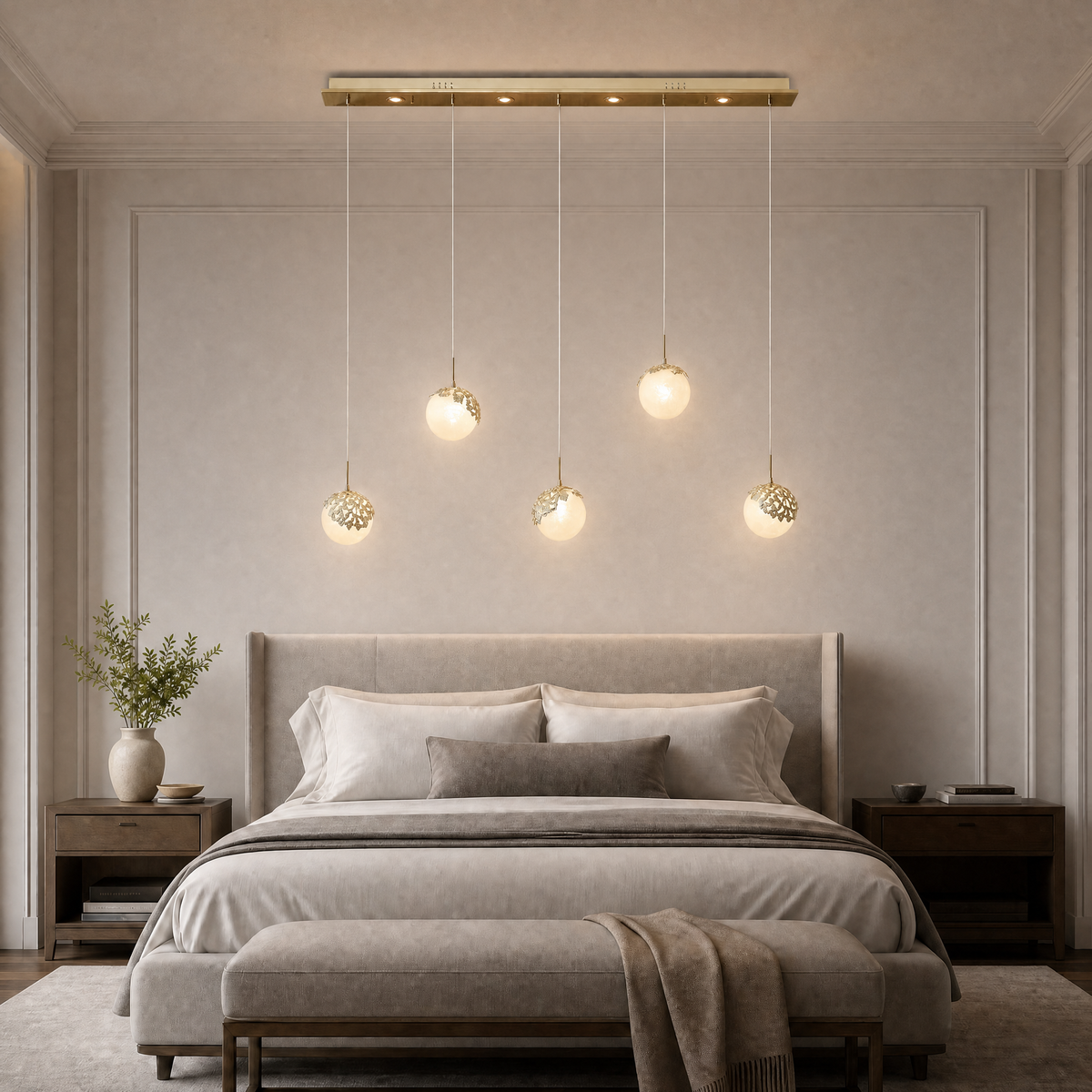 Yiosi Series Linear Glass Chandelier 47" Style A