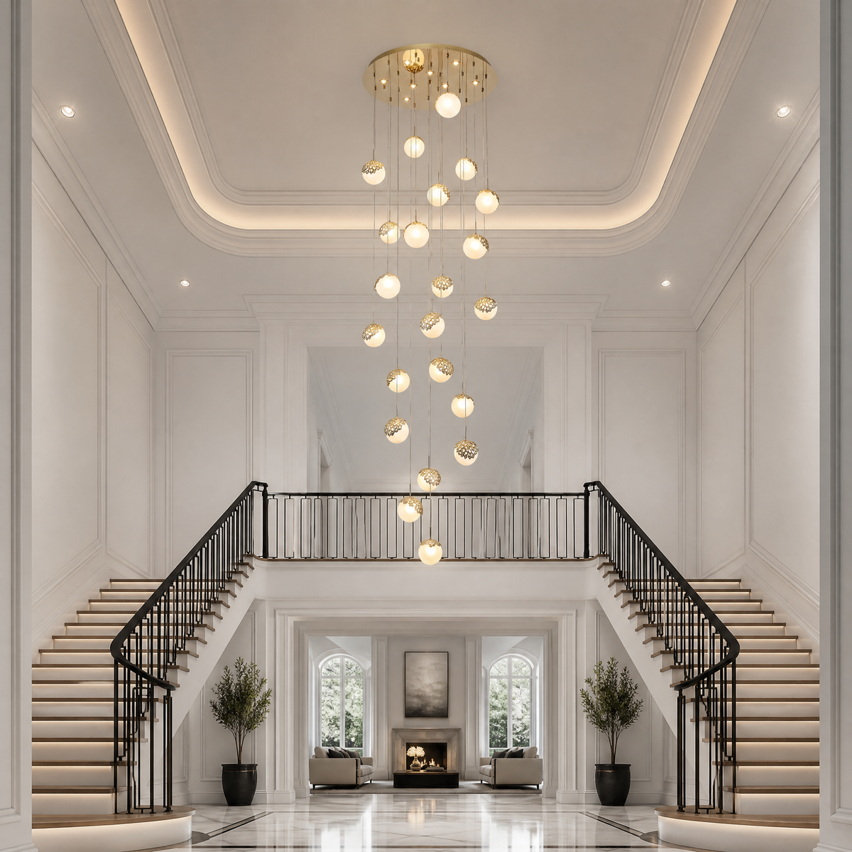 Yiosi Series Linear Glass Chandelier 47" Style A