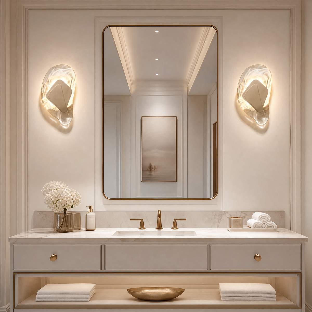 Yiosi Series Mini Glass Wall Sconce 13"