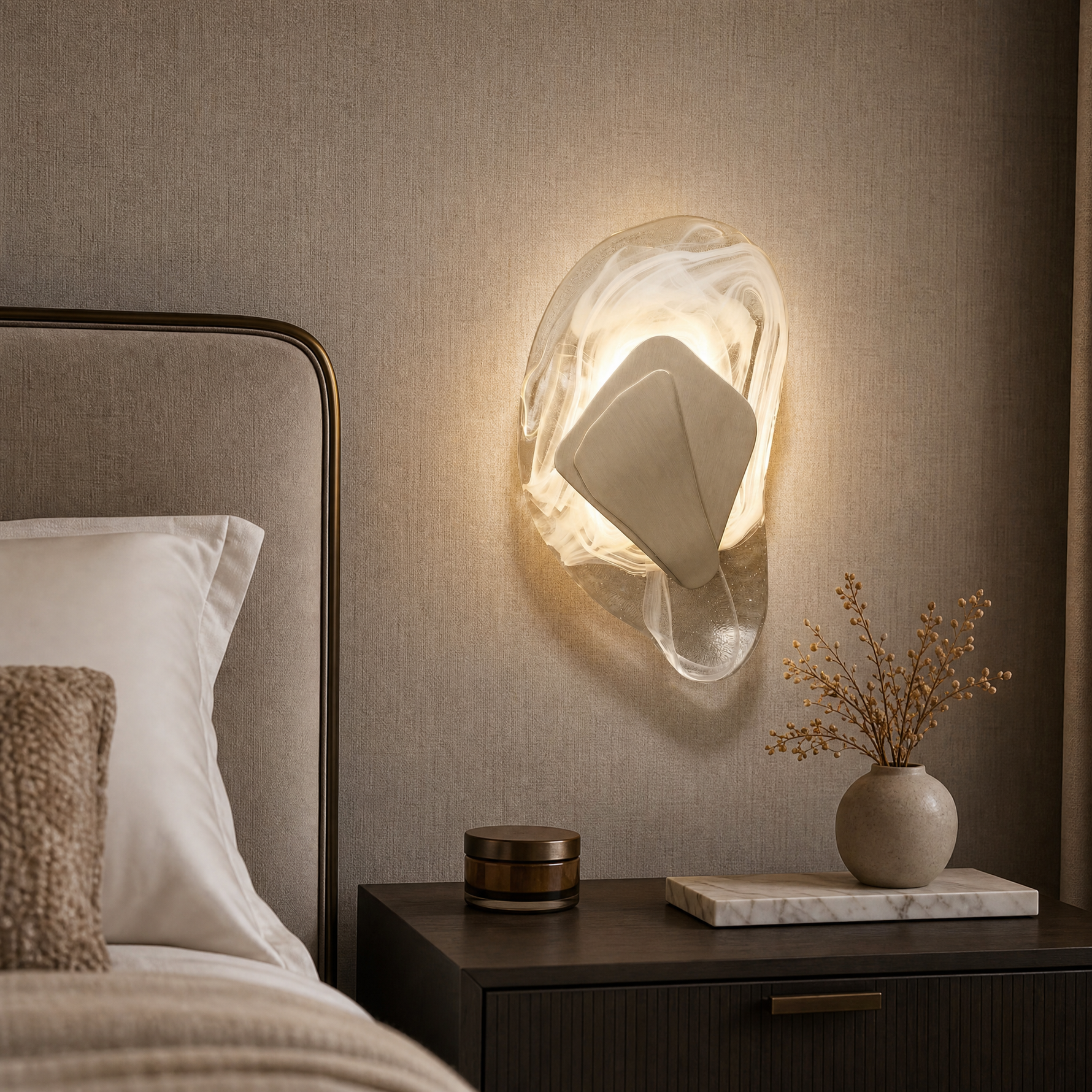 Yiosi Series Mini Glass Wall Sconce 13"
