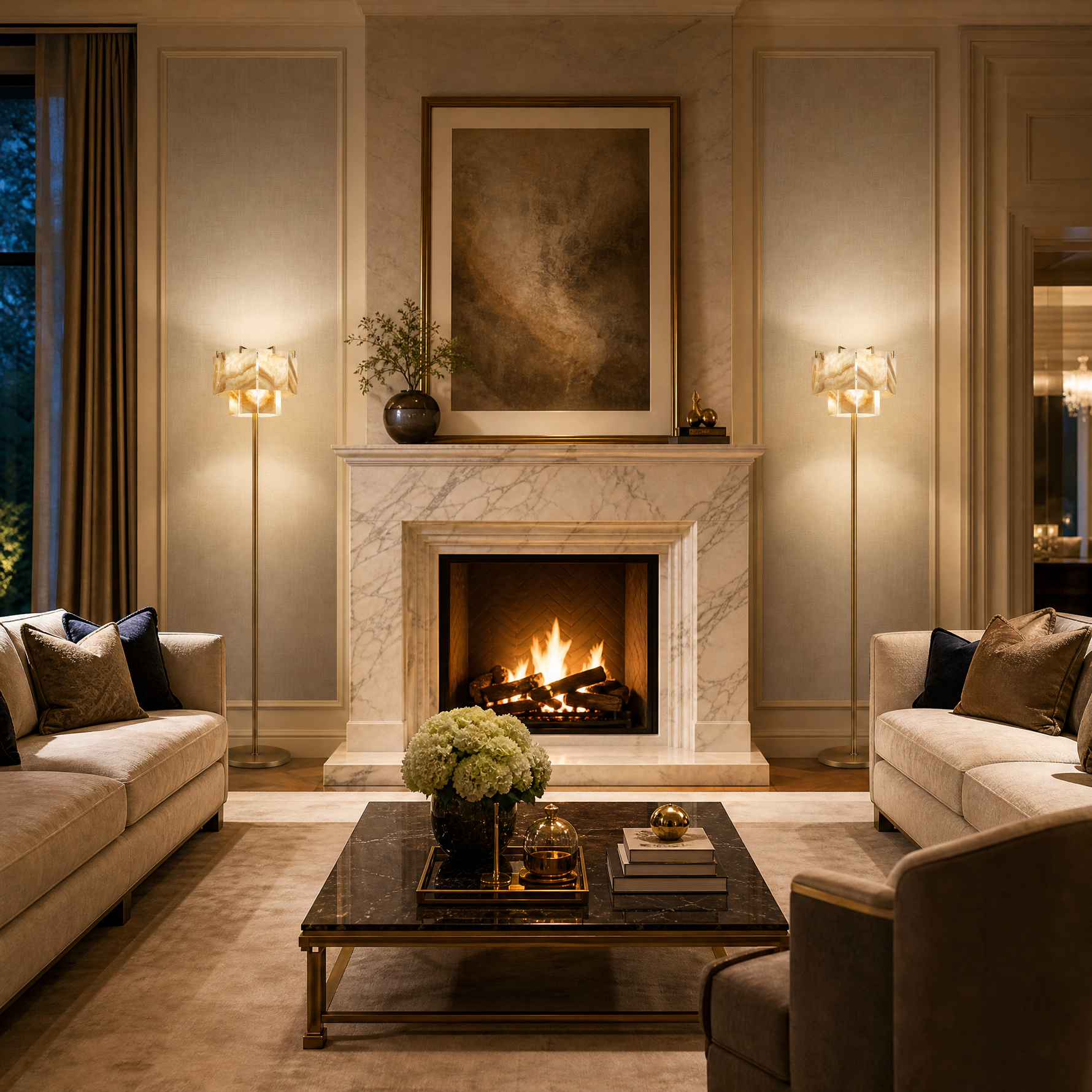 Yiosi Series Natural Stone Floor Lamp