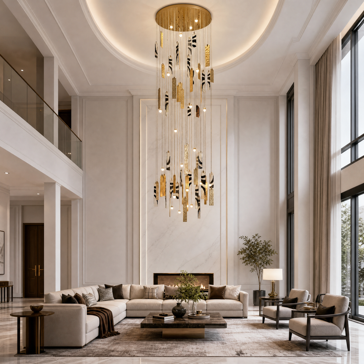 Yiosi Series Nested Grand Glass Chandelier