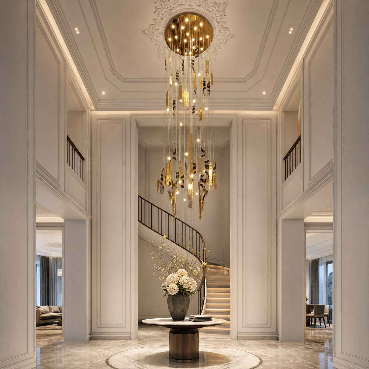 Yiosi Series Nested Grand Glass Chandelier