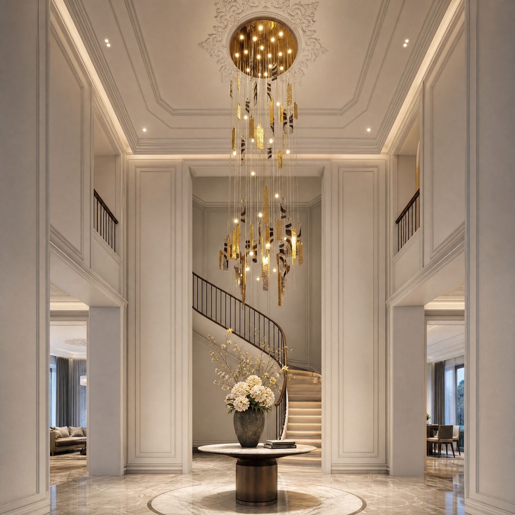 Yiosi Series Nested Grand Glass Chandelier