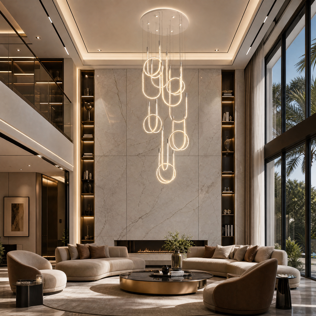 Yiosi Star Shine Cascading Glass Chandelier 31"