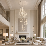 Yiosi Star Shine Cascading Glass Chandelier 31"