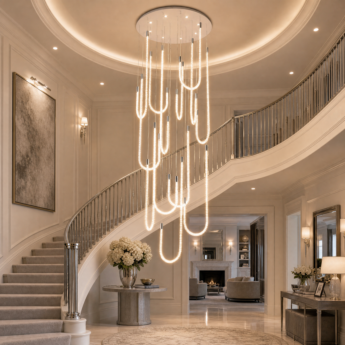 Yiosi Star Shine Cascading Glass Chandelier 39"