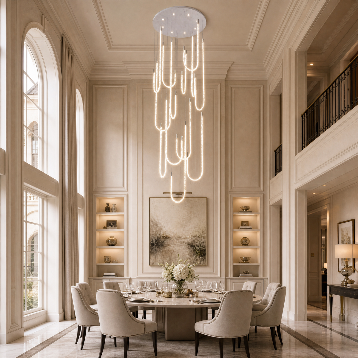 Yiosi Star Shine Cascading Glass Chandelier 39"