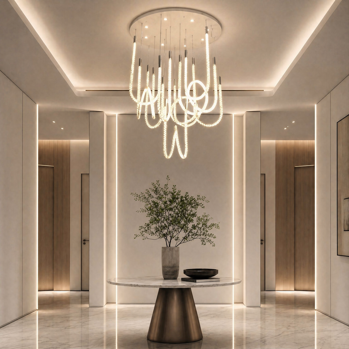 Yiosi Star Shine Glass Chandelier 39"
