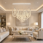 Yiosi Star Shine Glass Chandelier 63"