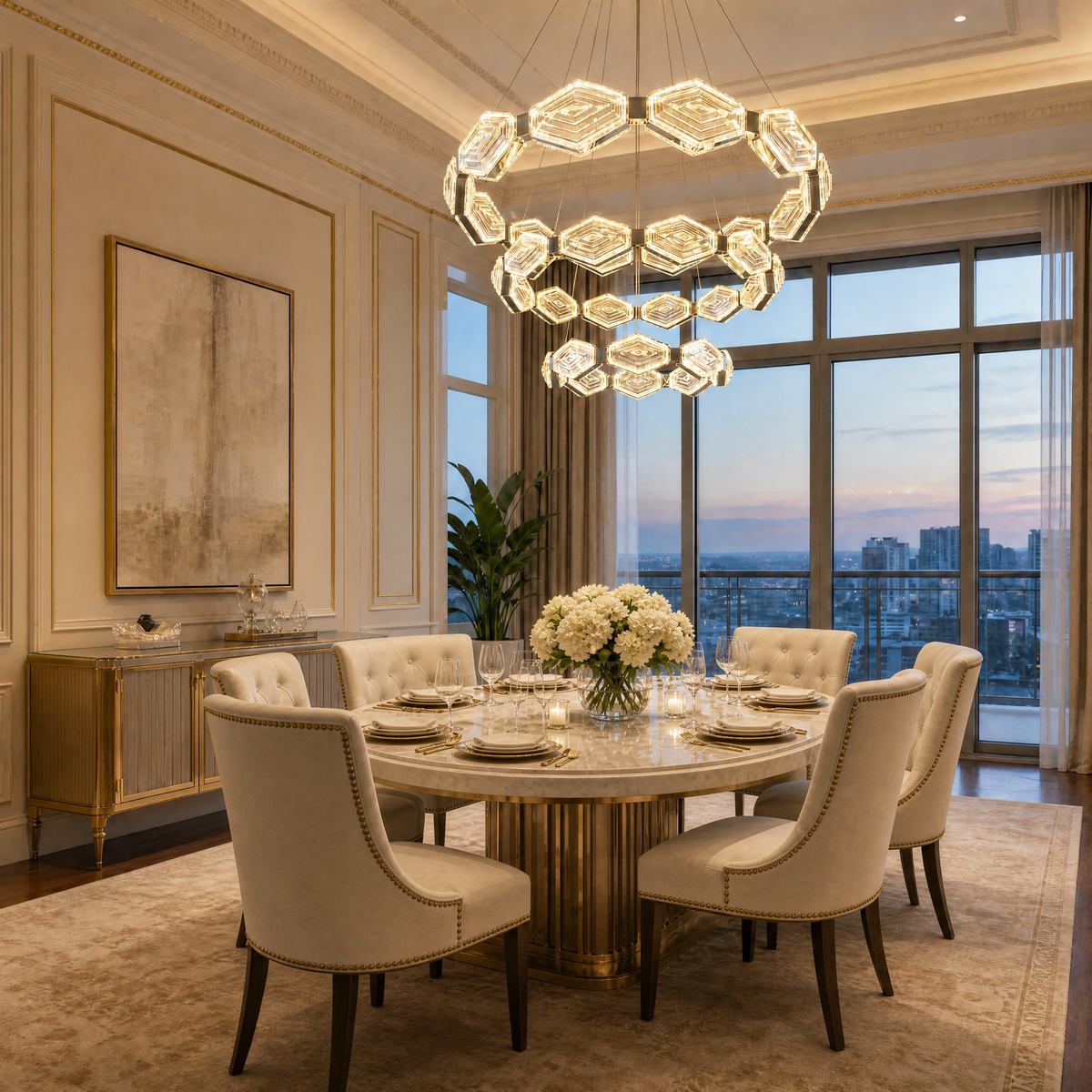 Yiosi Starlink 3-Tier Nested Glass Chandelier